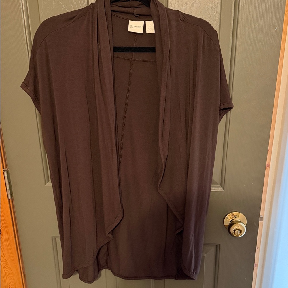 Brown Open-Front Poncho